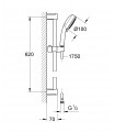 Sistema de chuveiro Grohe New Tempesta com conjunto de barra 3j