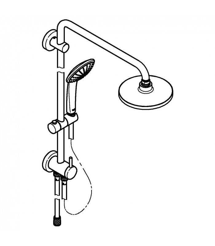 Compra online Sistema de chuveiro Grohe Euphoria 180 sistema de chuveiro + desviador en oferta al mejor precio