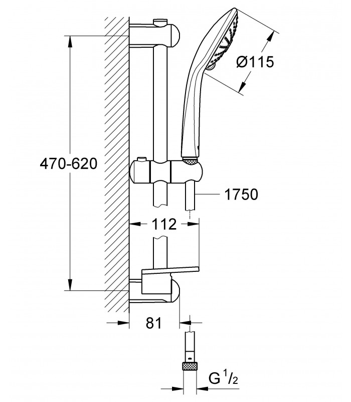 Compra online Sistema de chuveiro Grohe Euphoria 110 Massg conjunto de chuveiro 600 3j en oferta al mejor precio