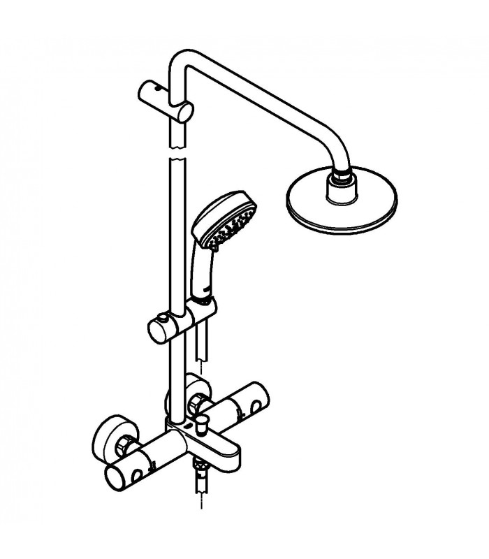 Compra online Sistema de chuveiro Grohe NTempesta Sistema de chuveiro de banheira 160 mm en oferta al mejor precio