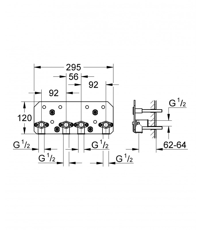 Compra online Sistema de ducha Grohe Set instalación ducha mural F-Series multispray en oferta al mejor precio