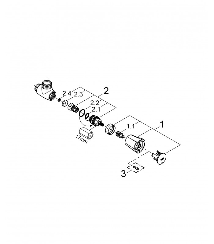 Compra online Torneira de banheiro Grohe para pia de lavatório montada na parede (precisa de 13028 ou 13034) en oferta al mejor precio