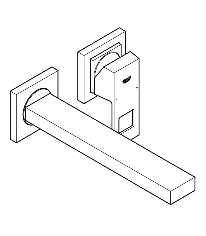 Compra online Grifería para baño Grohe Eurocube monomando de lavabo mural caño 230 mm M en oferta al mejor precio