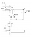 Grifería para baño Grohe Eurocube monomando de lavabo mural caño 230 mm M