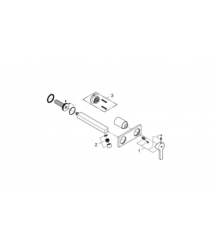 Compra online Grifería para baño Grohe Lineare monomando de lavabo mural caño 210mm M en oferta al mejor precio