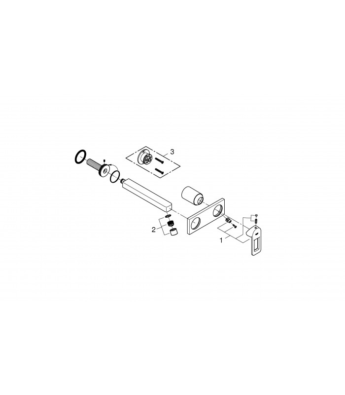Compra online Torneira misturadora de lavatório monocomando de parede Grohe Quadra com bica de 210 mm M en oferta al mejor precio