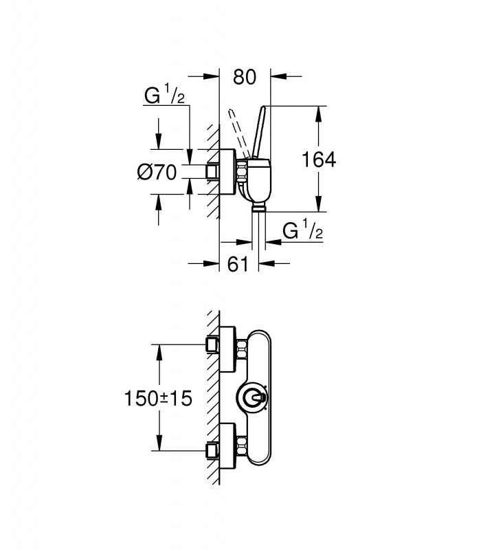 Compra online Torneira de banheiro Grohe Eurodisc com joystick de chuveiro monocomando (23430000) en oferta al mejor precio
