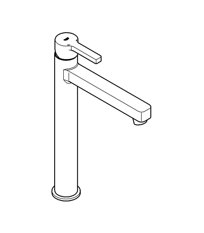 Compra online Torneira monocomando para lavatório Grohe Lineare, cuba Eco de 28 mm com cuba lisa XL en oferta al mejor precio