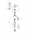 Torneira de banheiro Grohe Eurosmart Cosmo lavatório 35mm com corrente Eco M