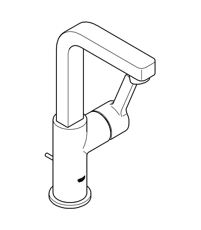 Compra online Torneira de banheiro Grohe Lineare, bica alta de 28 mm, conjunto de válvula em L en oferta al mejor precio