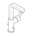 Torneira de banheiro Grohe Lineare, bica alta de 28 mm, conjunto de válvula em L