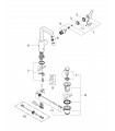 Grifería para baño Grohe Lineare lavabo 28mm caño alto vaciador L