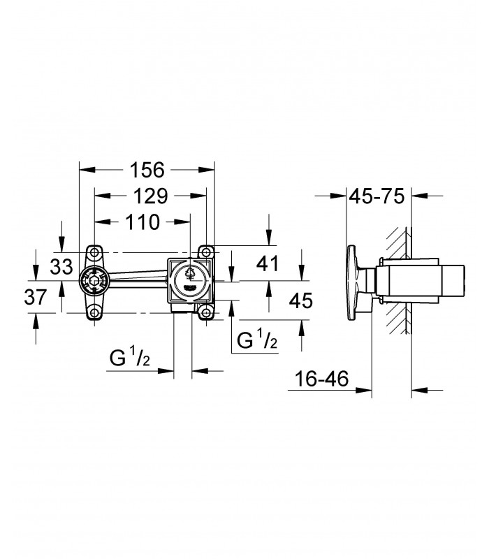 Compra online Mecanismo e sistema embutido Grohe ALLURE BRILLIANT INT.monomandomural Misturador monocomando de parede en oferta al mejor precio