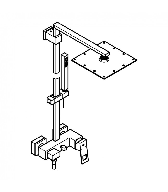 Compra online Sistema de ducha Grohe Sistema de ducha monomando Eurocube 230 mm en oferta al mejor precio