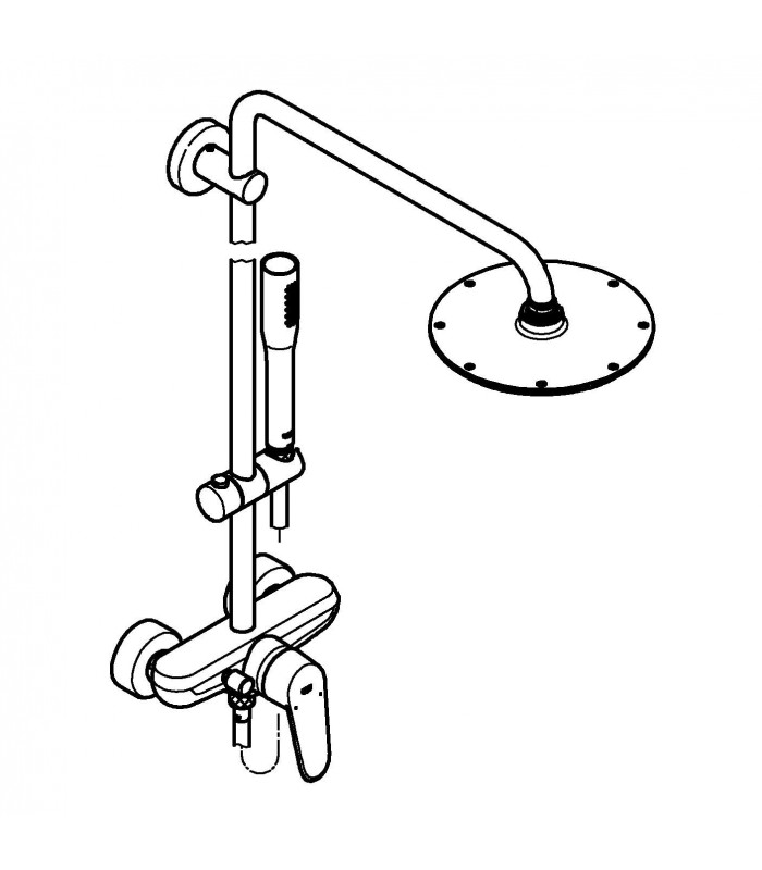 Compra online Sistema de chuveiro Grohe Edisc sistema monocomando 210 mm en oferta al mejor precio