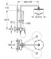 Sistema de chuveiro Grohe Edisc sistema monocomando 210 mm