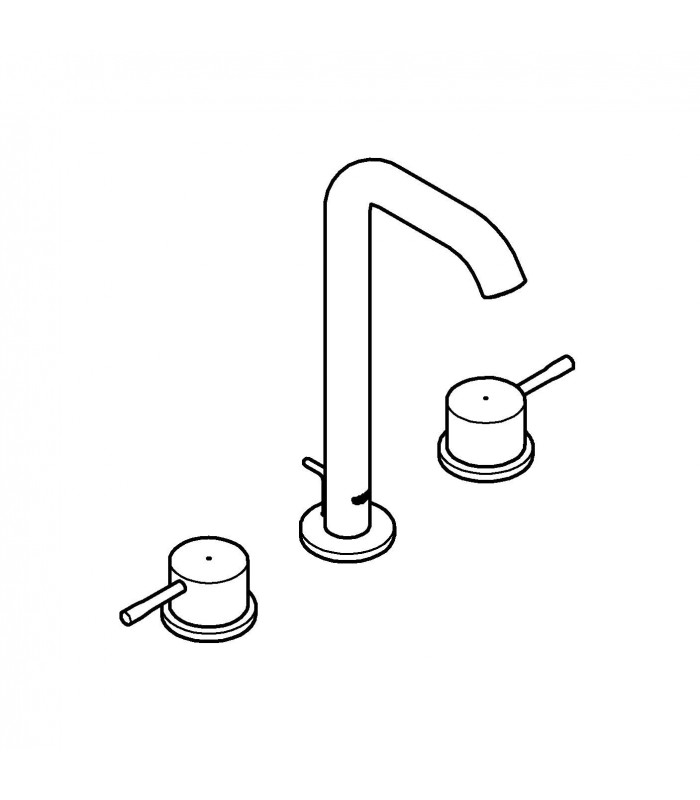 Compra online Grifería para baño Grohe Essence bateria lavabo mural 3 h en oferta al mejor precio