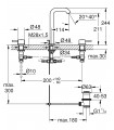 Grifería para baño Grohe Essence bateria lavabo mural 3 h
