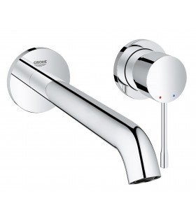 Torneira misturadora de lavatório de parede monocomando Grohe Essence com bica L de 230 mm (19967001)