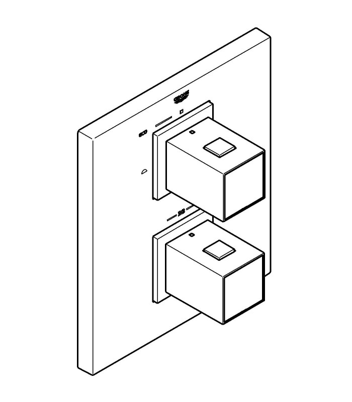 Compra online Termostato Grohe GTH Cube Termostato Emp baño ducha Aquad en oferta al mejor precio