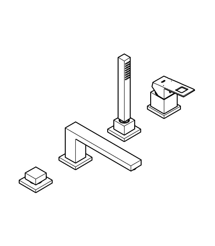 Compra online Grifería para baño Grohe EUROCUBE COMB. monomando BAÑERA 4 AG. en oferta al mejor precio