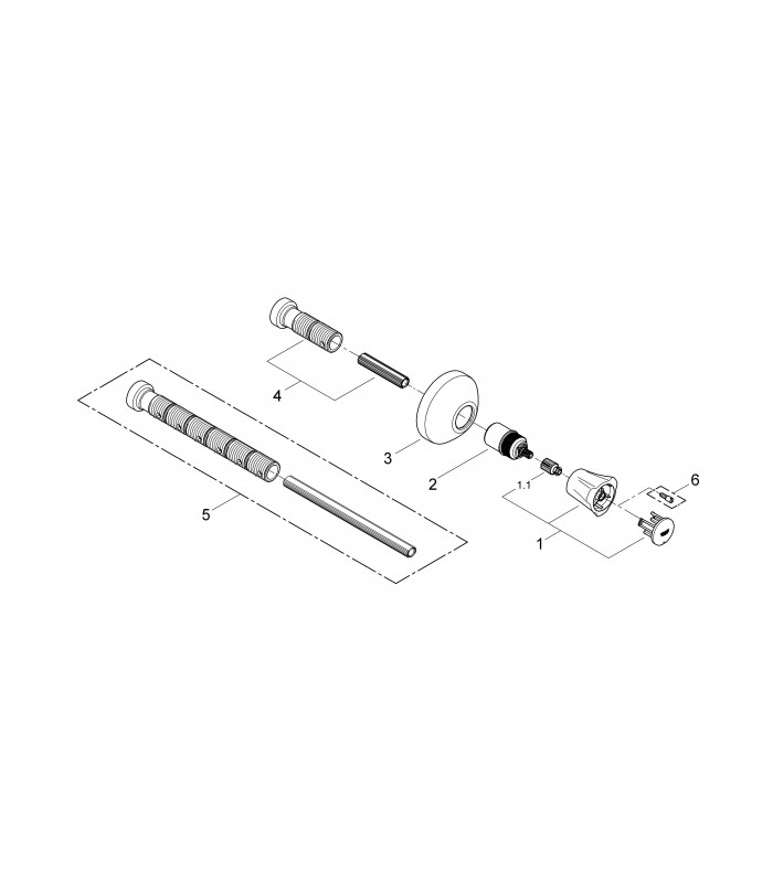 Compra online Mando Grohe Costa L para llave de paso indice azul en oferta al mejor precio