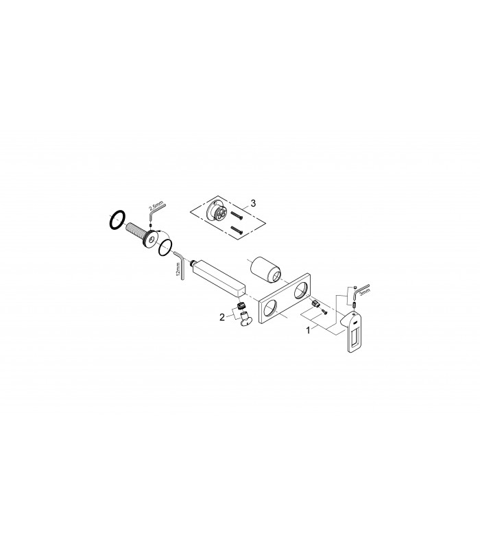 Compra online Torneira monocomando para lavatório Grohe Quadra de parede 153mm S en oferta al mejor precio