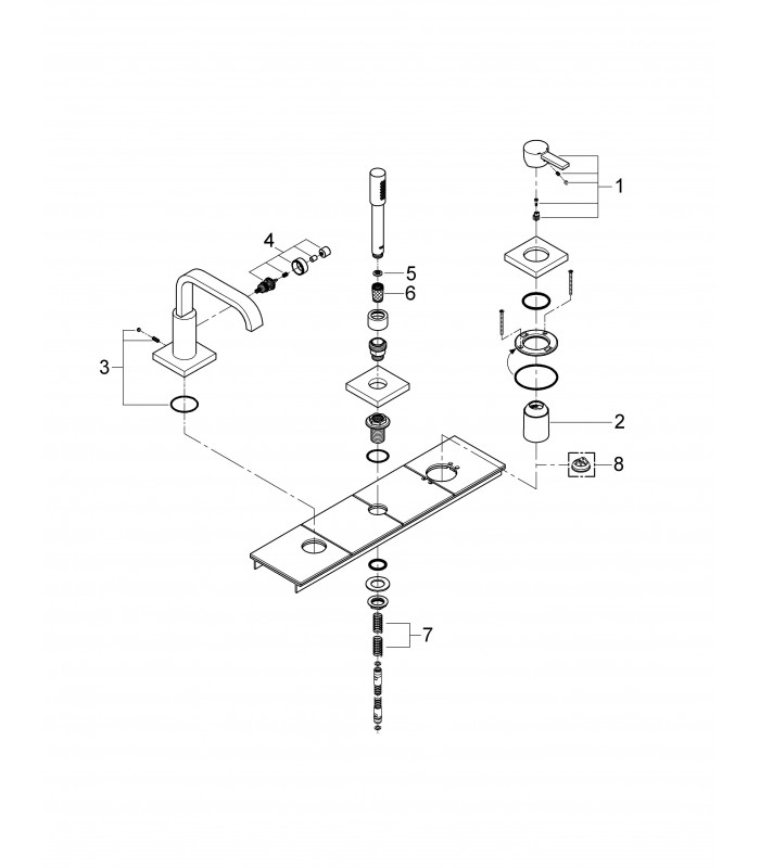 Compra online Torneira para banheiro Grohe Allure Combine. para banheiro - chuveiro embutido en oferta al mejor precio