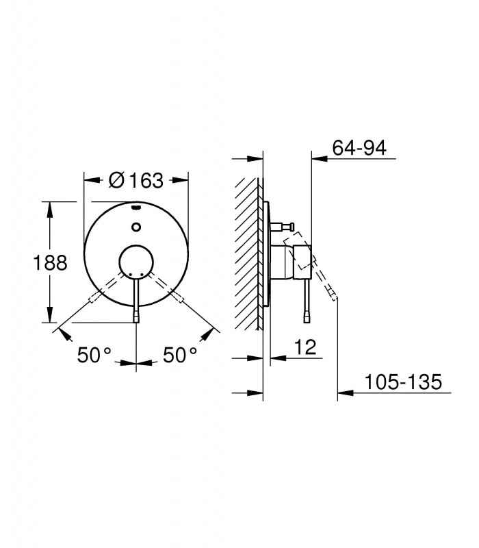 Compra online Misturador monocomando de encastrar para duche de casa de banho Grohe Essence (19285001) en oferta al mejor precio
