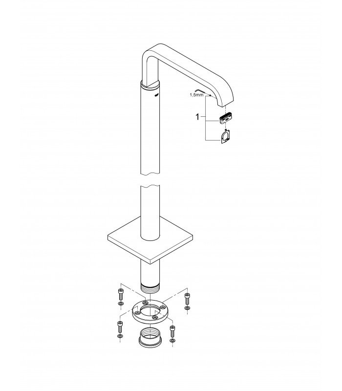 Compra online Grifería para baño Grohe Allure caño bañera pie autop.(nec.45984) en oferta al mejor precio