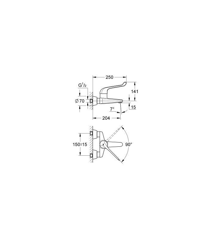 Compra online Misturador gerontológico Grohe Euroeco Special (32795000) en oferta al mejor precio