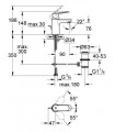 Monomando de lavabo Eurosmart Cosmopolitan 1/2 Tamaño S