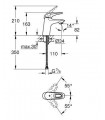 Monomando de lavabo Grohe Eurostyle 1/2" 