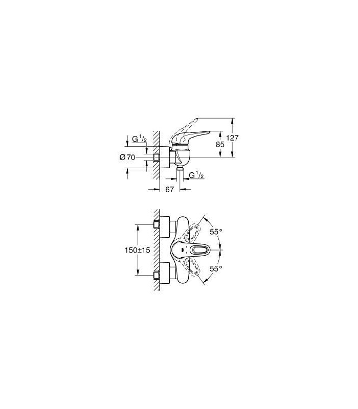 Compra online Misturador de chuveiro Grohe Eurostyle 1/2" (33590003) en oferta al mejor precio