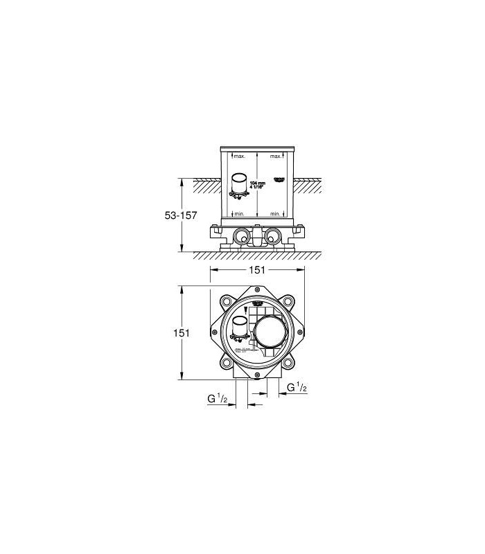 Compra online Grohe Spare Parts Base oculta. para bica de banheira independente Ref: 45984001 en oferta al mejor precio