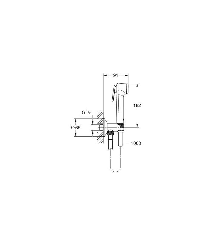 Compra online Conjunto de chuveiro de 1 jato com suporte Grohe Tempesta-F Trigger Spray 30 (26358000) en oferta al mejor precio