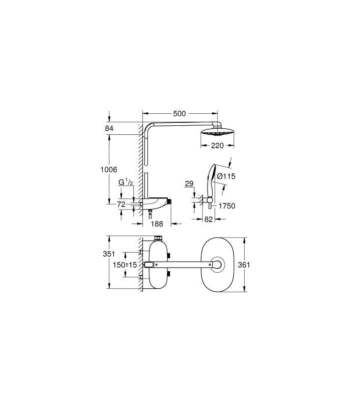 Compra online Grohe Rainshower System Smart Control 360 MONO en oferta al mejor precio