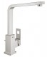 Monomando de fregadero Eurocube mate - acero inoxidable Supersteel