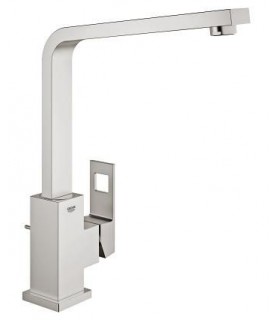 Monomando de fregadero Eurocube mate - acero inoxidable Supersteel