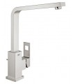 Monomando de fregadero Eurocube mate - acero inoxidable Supersteel