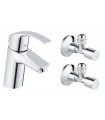 Grohe Eurosmart + 2 Llaves de paso