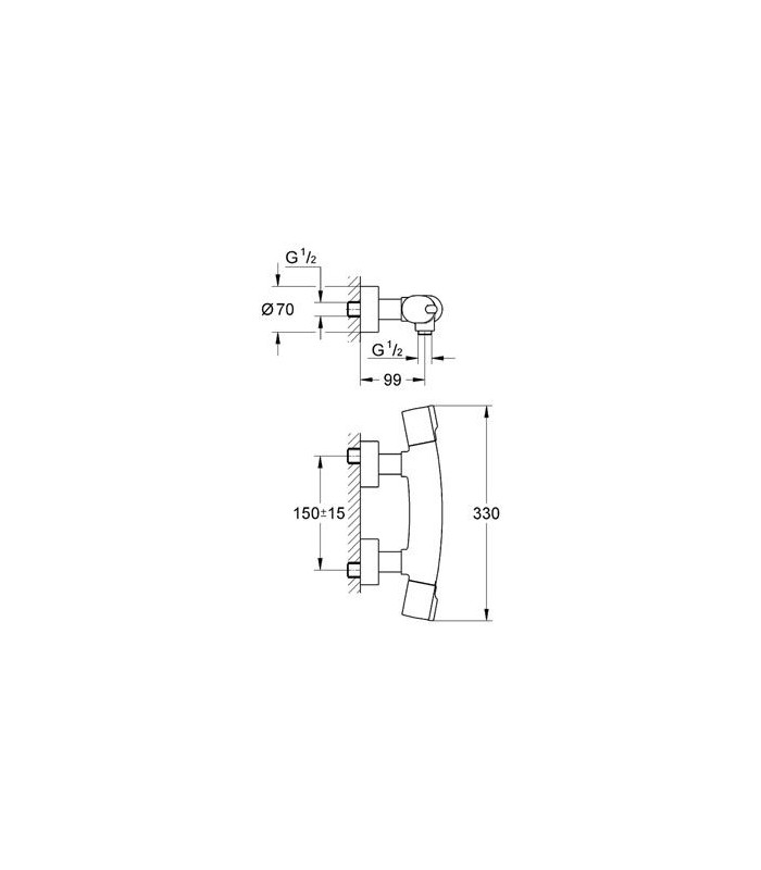 Compra online Grohe Tenso Termostática de duche 1/2" en oferta al mejor precio