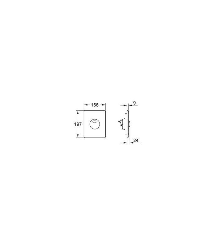 Compra online Peças de reposição profissionais GROHE Skate Dual Flush escudo Botão cromado duas descargas para dois tubos pneumáticos en oferta al mejor precio