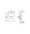 Recambios profesionales GROHE Escudo Skate Dual Flush Botón Cromo dos descargas para dos tubos neumáticos
