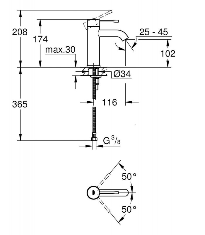 Compra online Misturador monocomando ou de lavatório Grohe Essence com bica curva suave en oferta al mejor precio