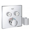 Grohtherm SmartControl Termostato empotrado con 2 llaves y soporte de ducha integrado