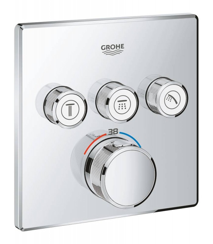 Compra online Grohe Grohtherm SmartControl - Termostato para chuveiro ou banheira com instalação oculta e três válvulas (Ref. 29126000) en oferta al mejor precio