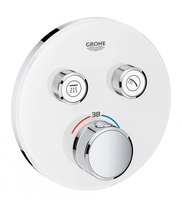 Compra online Grohtherm SmartControl Termostato empotrado con 2 llaves blanco en oferta al mejor precio