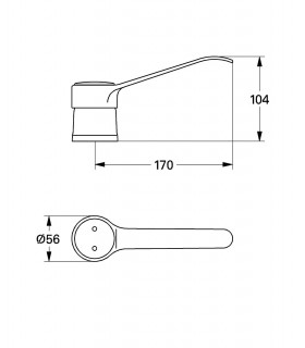 Recambios profesionales GROHE Palanca Medical 170 Mm P/33802-804