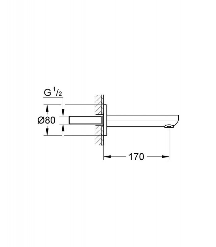 Compra online Eurosmart Cosmopolitan caño bañera 170mm Grohe (13261000) en oferta al mejor precio
